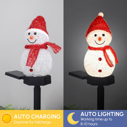 Solar Snowman Outdoor Stake Light – Christmas Lawn Decoration