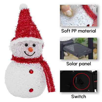 Solar Snowman Outdoor Stake Light – Christmas Lawn Decoration