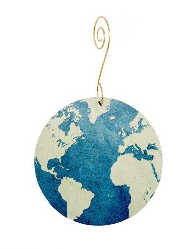 Retro Earth Ornament – Unique Christmas Tree Decoration