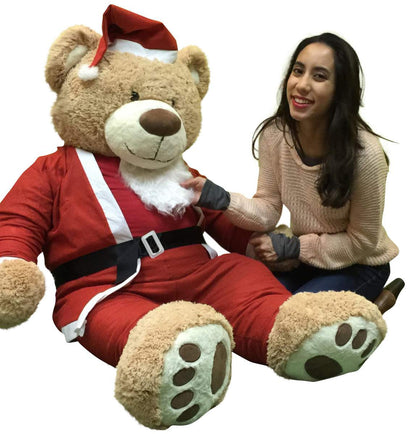 Giant Christmas Teddy Bear – 5 Feet Tall with Removable Santa Suit