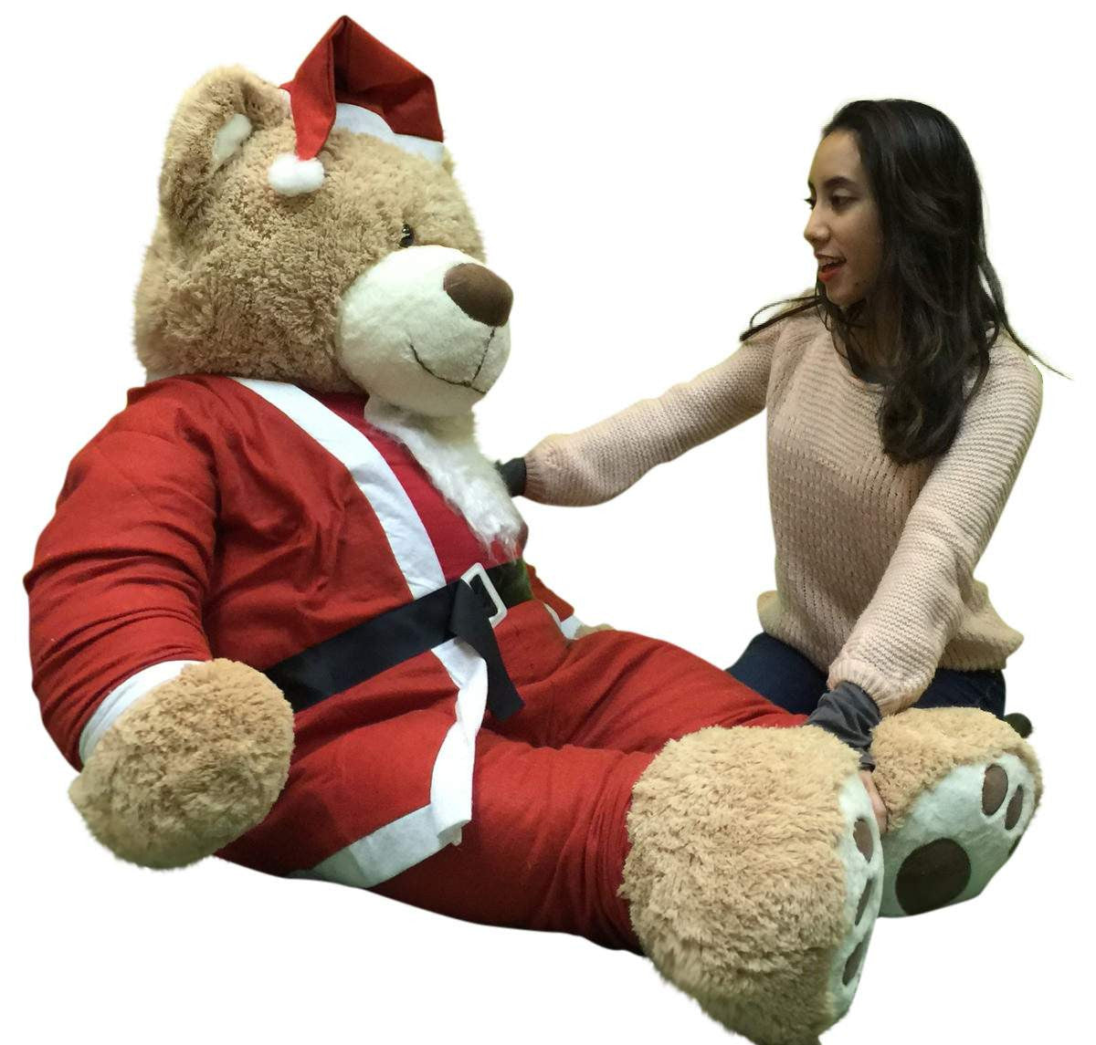 Giant Christmas Teddy Bear – 5 Feet Tall with Removable Santa Suit