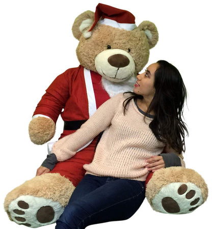 Giant Christmas Teddy Bear – 5 Feet Tall with Removable Santa Suit