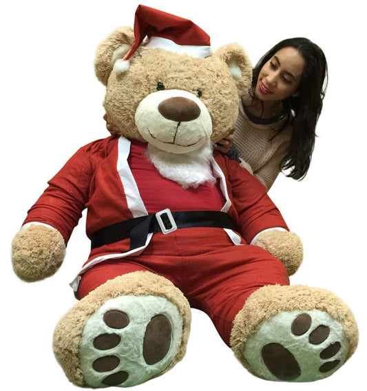 Giant Christmas Teddy Bear – 5 Feet Tall with Removable Santa Suit