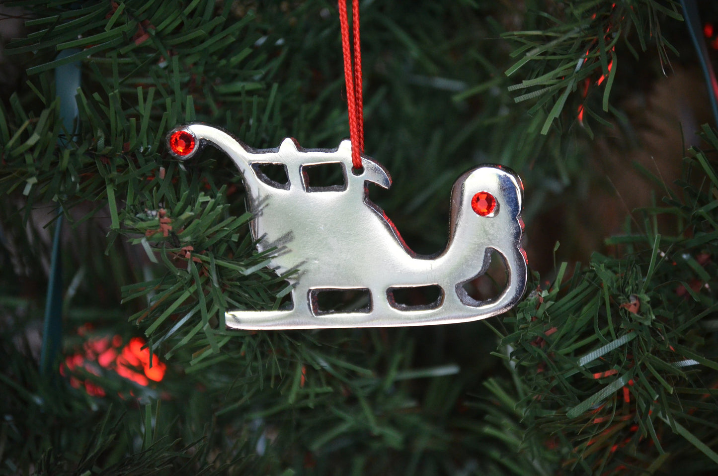 Metal Ornaments Set (Snowflake, Reindeer, Sleigh)