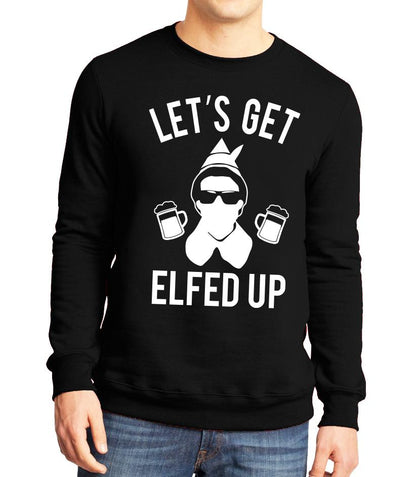 LET'S GET ELFED UP Unisex Christmas Sweater – Beer Mugs Version