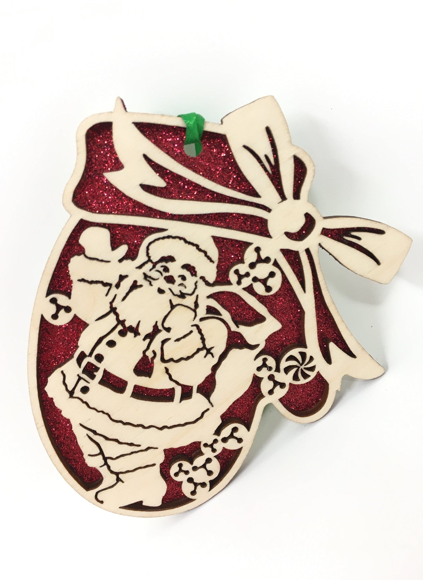 Santa Mitten Ornament