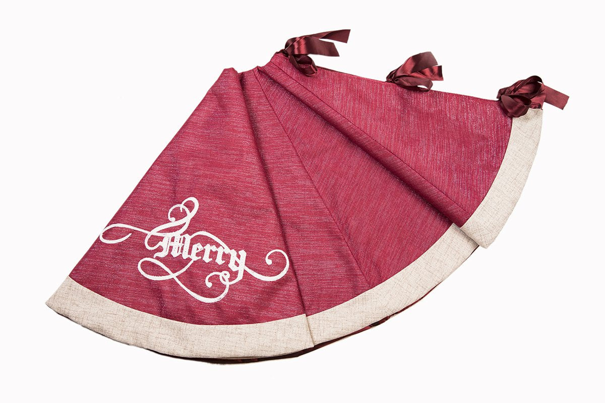 Merry Christmas Tree Skirt – 56-Inch Round