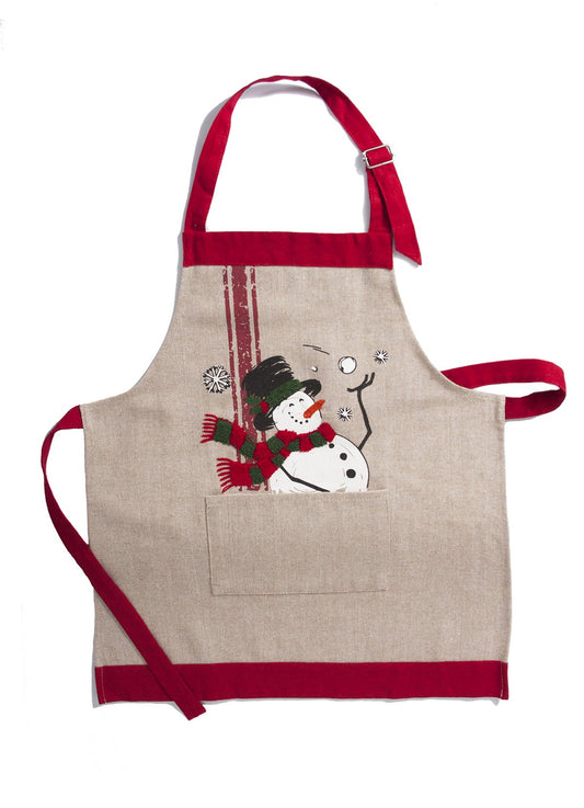 Frosty Snowman Christmas Apron – Whimsical Holiday Design