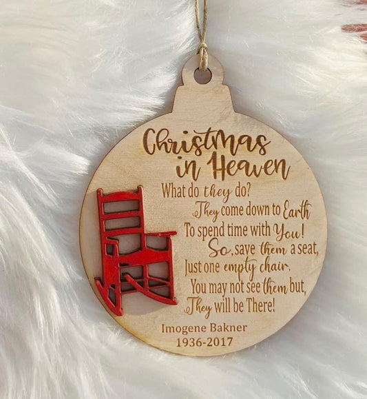 "Christmas in Heaven" - Memorial Ornament