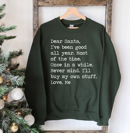 Dear Santa Christmas Sweatshirt – Unisex Crew Neck