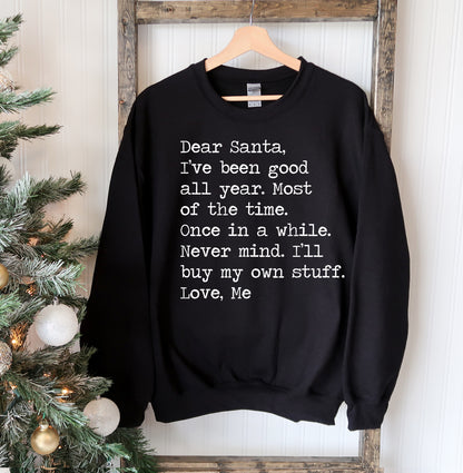 Dear Santa Christmas Sweatshirt – Unisex Crew Neck