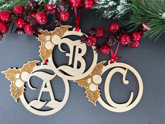 Christmas Monogram Ornaments