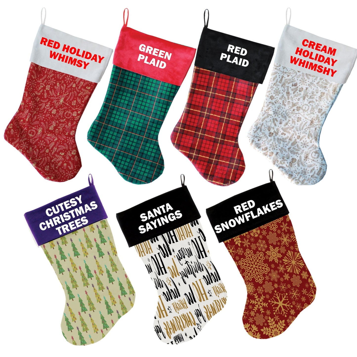 Velvet Christmas Stockings – Choose from 7 Designs