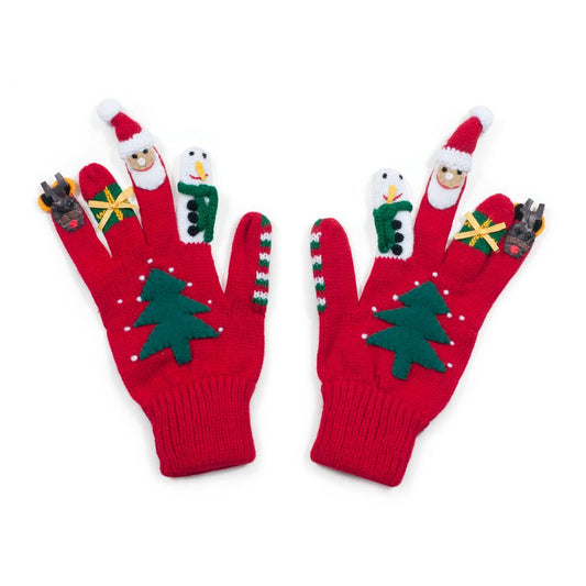 Handmade Christmas Puppet Gloves – Fun and Festive for Kids